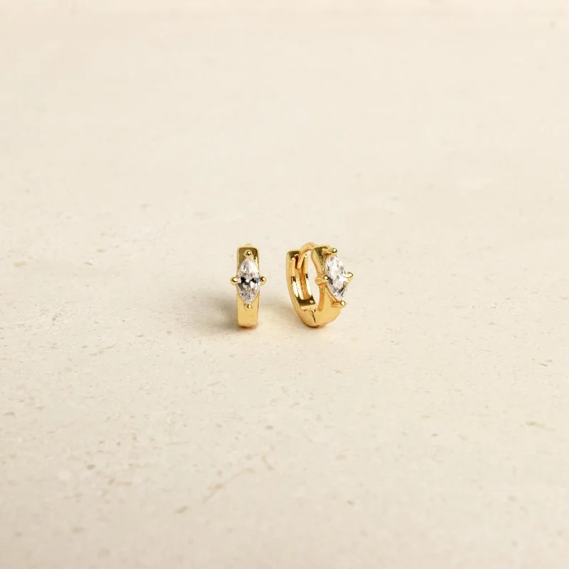 women trendy stud earrings -Aurora Huggies