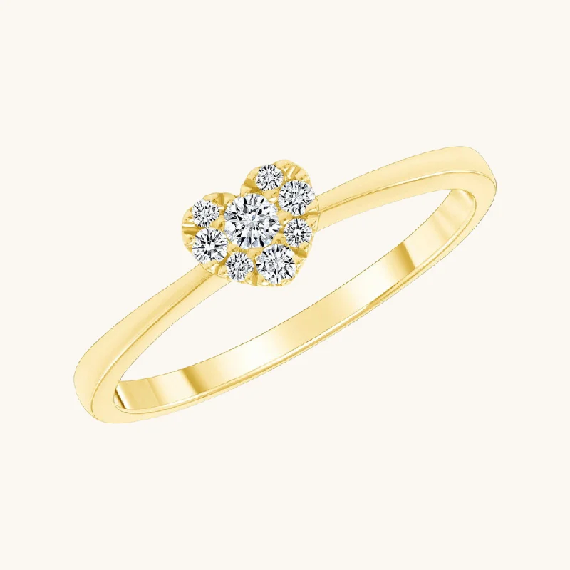 women luxury engagement rings -The Love Note Diamond Heart Promise Ring