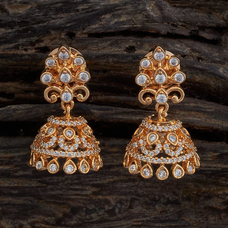 women gold hoop earrings -Zircon Earring 173202