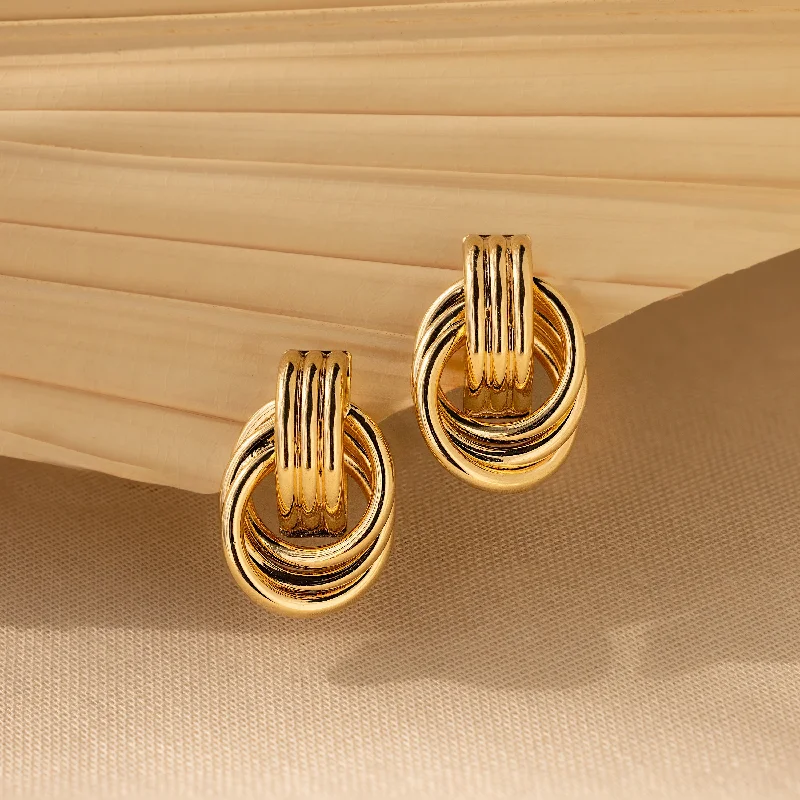 women hoop earrings -Triple Knot Earrings