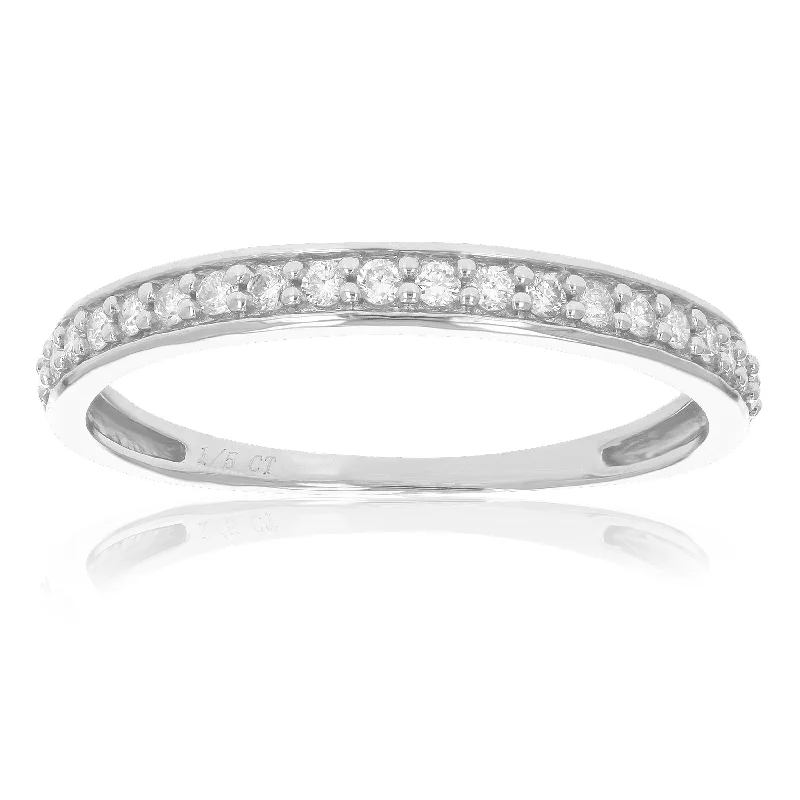 women bold engagement rings -1/5 cttw Round Cut Lab Grown Diamond .925 Sterling Silver Engagement Ring Prong Set