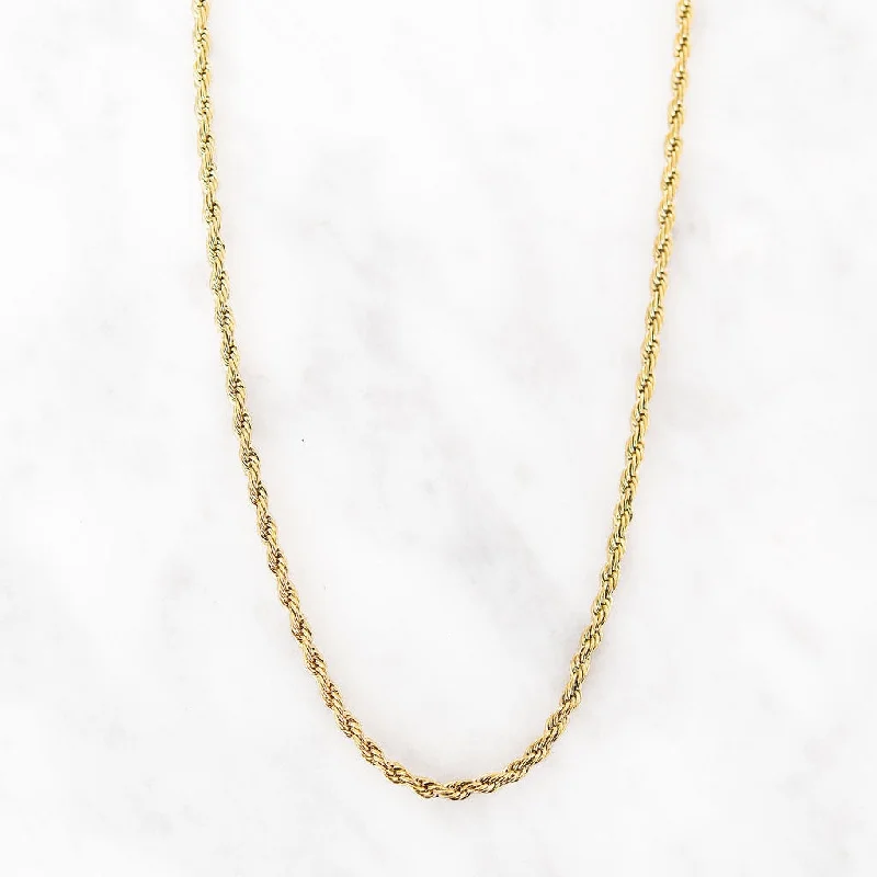 women eternity necklaces -Gold Rope Necklace