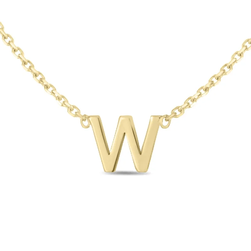 women custom necklaces -Marquee Jewels 14K Solid Yellow Gold W Mini Initial Necklace