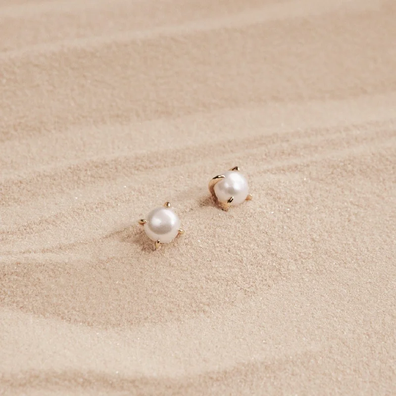 women adjustable earrings -Zoe Pearl Studs