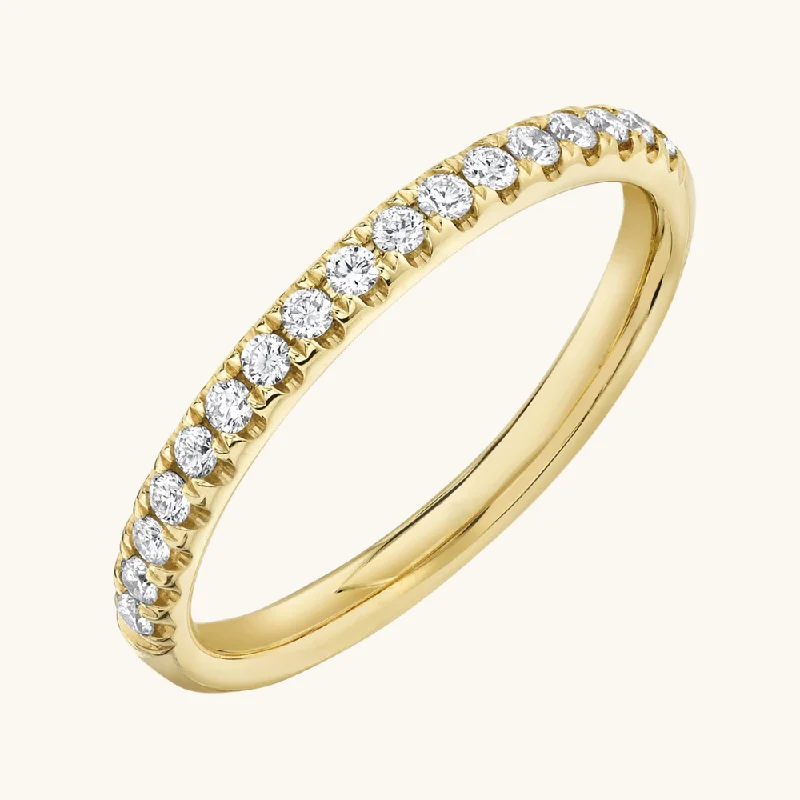 women unique rings -Classic Diamond Band