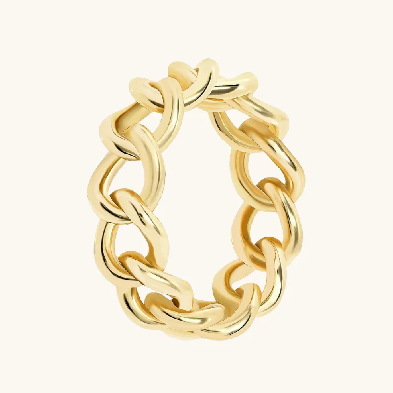 women vintage diamond rings -The Chain Ring (Large)